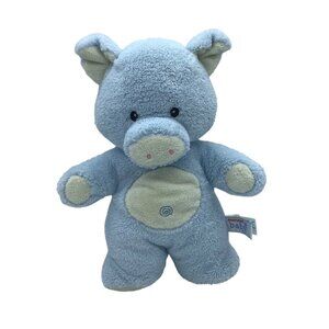 Aurora Baby Pastel Blue Plush Pig Piggy Stuffed Animal 12" Nursery Kawaii